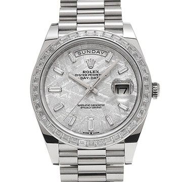 ロレックス デイデイト 40 228396TBR メテオライト/ダイヤモンド メンズ 時計 【中古】【wristwatch】