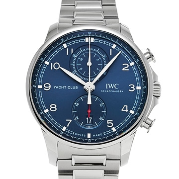 IWC ポルトギーゼ ヨットクラブ クロノグラフ IW390701 ブルー メンズ 時計 【中古】【wristwatch】