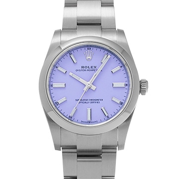 ロレックス オイスターパーペチュアル 34 124200 ラベンダー ユニセックス 時計 【中古】【wristwatch】