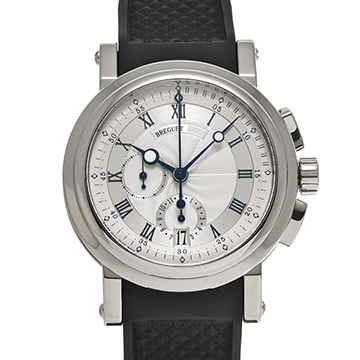 ブレゲ マリーンII クロノグラフ 5827BB/12/5ZU シルバー メンズ 時計 【中古】【wristwatch】
