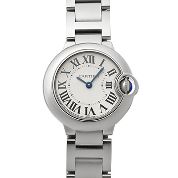 カルティエ バロンブルー ドゥ カルティエ 28mm W69010Z4 シルバー レディース 時計 【中古】【wristwatch】