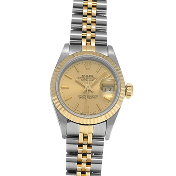 ロレックス デイトジャスト 69173 シャンパン レディース 時計 【中古】【wristwatch】