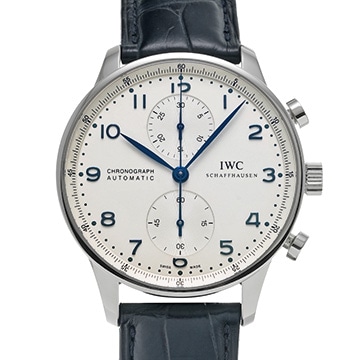 IWC ポルトギーゼ クロノグラフ IW371446 シルバー メンズ 時計 【中古】【wristwatch】