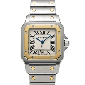カルティエ サントス ガルベ LM W20011C4 アイボリー レディース 時計 【中古】【wristwatch】