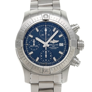 ブライトリング アベンジャー クロノグラフ 43 A13385101C1A1 ブルー メンズ 時計 【中古】【wristwatch】