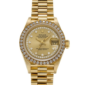 ロレックス デイトジャスト 69138G シャンパン/ダイヤモンド レディース 時計 【中古】【wristwatch】