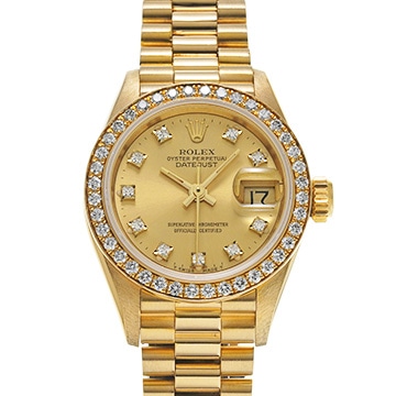 ロレックス デイトジャスト 69138G シャンパン/ダイヤモンド レディース 時計 【中古】【wristwatch】