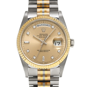 ロレックス デイデイト トリドール 18239ABIC コパー/ダイヤモンド メンズ 時計 【中古】【wristwatch】