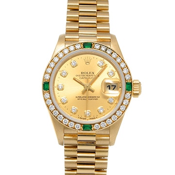 ロレックス デイトジャスト 69078G シャンパン/ダイヤモンド レディース 時計 【中古】【wristwatch】
