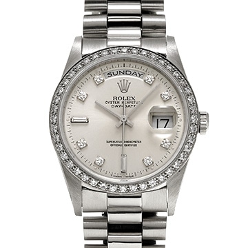 ロレックス デイデイト 18346A シルバー/ダイヤモンド メンズ 時計 【中古】【wristwatch】