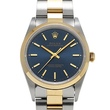 ロレックス オイスターパーペチュアル 14203 ブルー メンズ 時計 【中古】【wristwatch】
