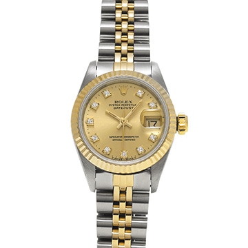 ロレックス デイトジャスト 69173G シャンパン/ダイヤモンド レディース 時計 【中古】【wristwatch】