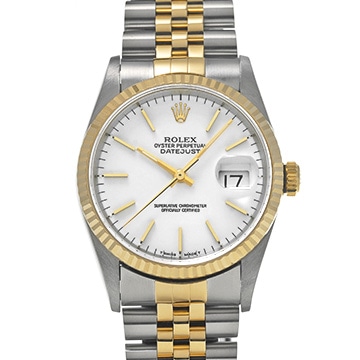 ロレックス デイトジャスト 36 16233 ホワイト メンズ 時計 【中古】【wristwatch】
