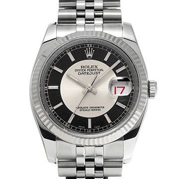 ロレックス デイトジャスト 116234 ブラック/シルバー メンズ 時計 【中古】【wristwatch】