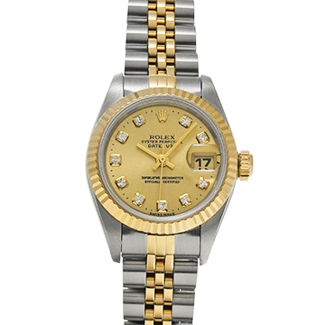 ロレックス デイトジャスト  69173G シャンパン/ダイヤモンド レディース 時計 【中古】【wristwatch】