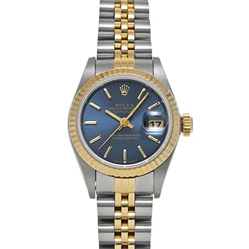 ロレックス デイトジャスト 69173 ブルー レディース 時計 【中古】【wristwatch】