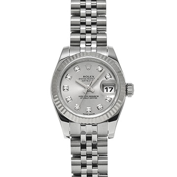 ロレックス デイトジャスト 179174G シルバー/ダイヤモンド レディース 時計 【中古】【wristwatch】