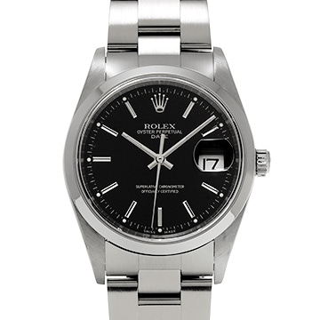 ロレックス オイスターパーペチュアル デイト 15200 ブラック メンズ 時計 【中古】【wristwatch】