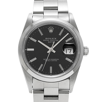 ロレックス オイスターパーペチュアル デイト 15200 ブラック メンズ 時計 【中古】【wristwatch】
