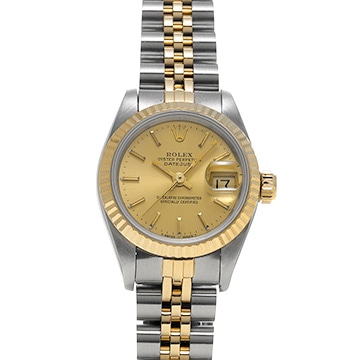 ロレックス デイトジャスト 69173 シャンパン レディース 時計 【中古】【wristwatch】