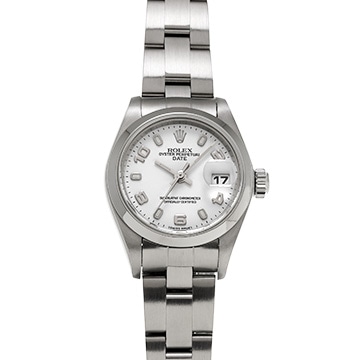 ロレックス オイスター パーペチュアル デイト 79160 ホワイト レディース 時計 【中古】【wristwatch】