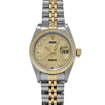 ロレックス デイトジャスト 26 69173G シャンパンコンピュータ/ダイヤモンド レディース 時計 【中古】【wristwatch】