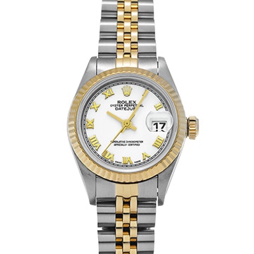 ロレックス デイトジャスト 69173 ホワイト レディース 時計 【中古】【wristwatch】
