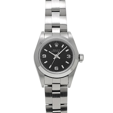 ロレックス オイスターパーペチュアル 67180 ブラック レディース 時計 【中古】【wristwatch】