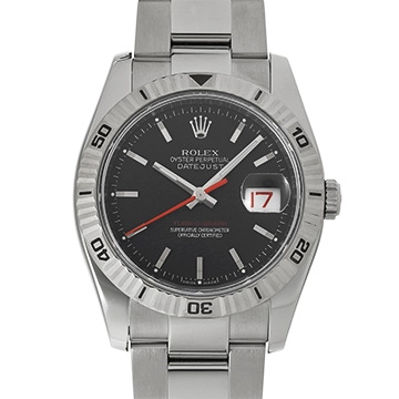 ロレックス デイトジャスト 36 ターノグラフ 116264 ブラック メンズ 時計 【中古】【wristwatch】