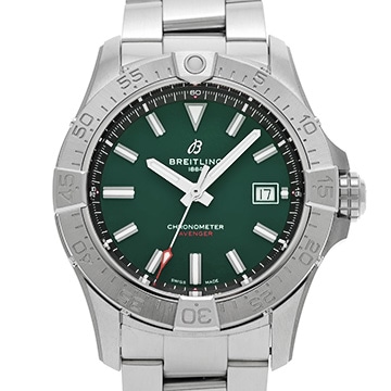 ブライトリング アベンジャー オートマチック 42 A17328101L1A1 グリーン メンズ 時計 【中古】【wristwatch】