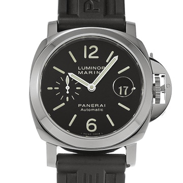 パネライ ルミノールマリーナ オートマティック PAM00104 ブラック メンズ 時計 【中古】【wristwatch】