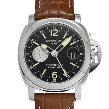 パネライ ルミノール GMT PAM00088 ブラック/シルバー メンズ 時計 【中古】【wristwatch】