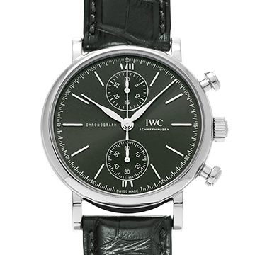 IWC ポートフィノ クロノグラフ 39 IW391405 グリーン メンズ 時計 【中古】【wristwatch】