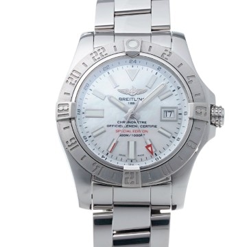 ブライトリング アベンジャー II GMT マザーオブパール A3239011/A809 ホワイトシェル メンズ 時計 【中古】【wristwatch】