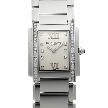 パテック フィリップ トゥエンティ-4 4910/10A-011 シルバー/ダイヤモンド レディース 時計 【中古】【wristwatch】