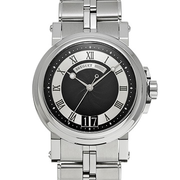 ブレゲ マリーンII ラージデイト 5817ST/92/SV0 ブラック/シルバー メンズ 時計 【中古】【wristwatch】
