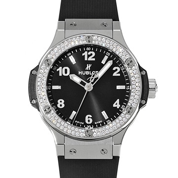 ウブロ ビッグバン スチール ダイヤモンド 361.SX.1270.RX.1104 マットブラック レディース 時計 【中古】【wristwatch】