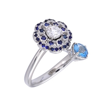 サバース アフリカンフラワー リング　#12　 シルバー Pt900プラチナ レディース ジュエリー 【中古】【jewelry】