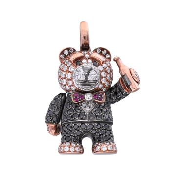 ビジュピコ Ted2タキシードテッド ペンダントトップ ピンク K18ピンクゴールド PG レディース ジュエリー 【中古】【jewelry】
