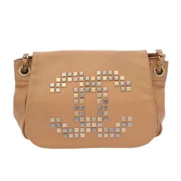 シャネル チェーンショルダー  ベージュ A46042 ラムスキン レディース バッグ 【中古】【bag】