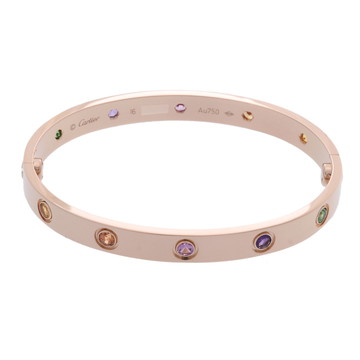 カルティエ ラブブレスレット #16 マルチストーン ゴールド K18ピンクゴールド PG レディース ジュエリー 【中古】【jewelry】