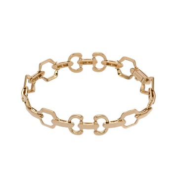グッチ ホースピット チェーン ブレスレット #19 イエロー K18イエローゴールド YG レディース ジュエリー 【中古】【jewelry】