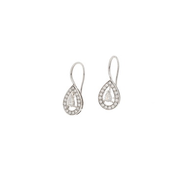 ブシュロン アバ ペアシェイプダイヤ シルバー K18ホワイトゴールド WG レディース ジュエリー 【中古】【jewelry】