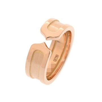 カルティエ C2リング #49 シルバー K18ピンクゴールド PG レディース ジュエリー 【中古】【jewelry】