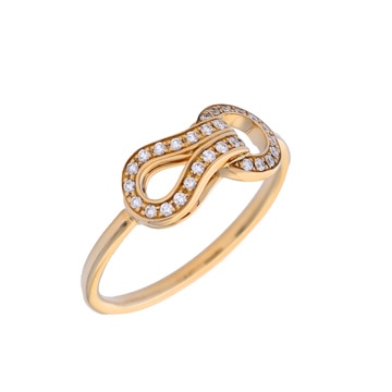 カルティエ アグラフ リング #48 ダイヤ ゴールド K18イエローゴールド YG レディース ジュエリー 【中古】【jewelry】