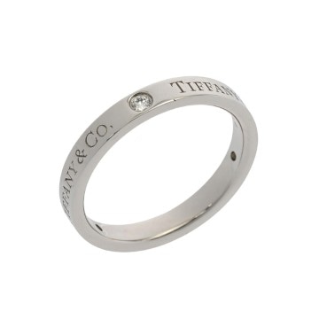 ティファニー フラットバンド リング 3PD シルバー Pt950プラチナ レディース ジュエリー 【中古】【jewelry】