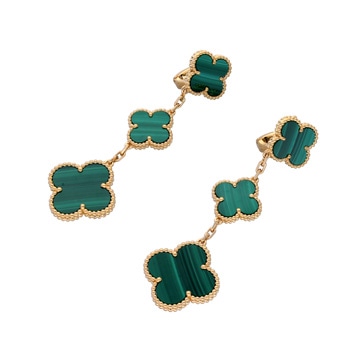 ヴァン クリーフ&アーペル マジックアルハンブラピアス イエロー K18イエローゴールド YG レディース ジュエリー 【中古】【jewelry】