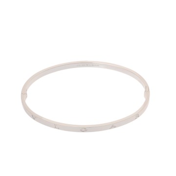 ブルガリ B.ZERO1 エッセンシャルブレスレット シルバー K18ホワイトゴールド WG レディース ジュエリー 【中古】【jewelry】