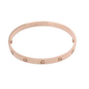 カルティエ ラブブレスレット #19 シルバー K18ピンクゴールド PG ユニセックス ジュエリー 【中古】【jewelry】