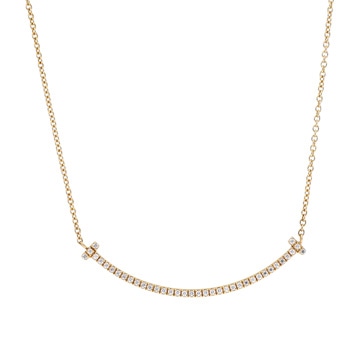 ティファニー Tスマイル ネックレス スモール ゴールド K18イエローゴールド YG レディース ジュエリー 【中古】【jewelry】